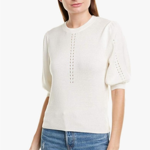 JOIE cream silk wool sweater, size large - Picture 1 of 8